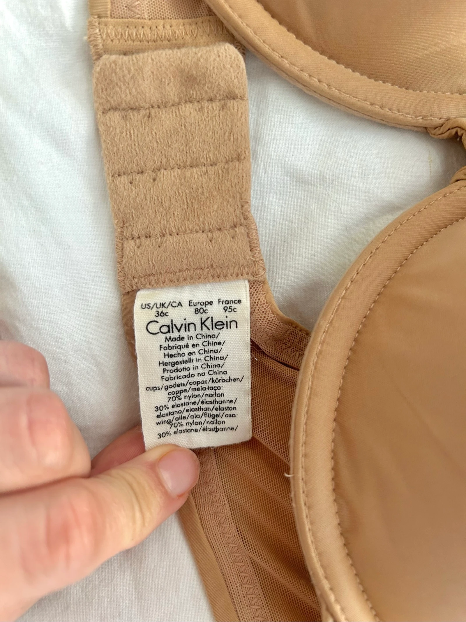 Sutiã de nylon com aro bege 95C Calvin Klein – photo 6